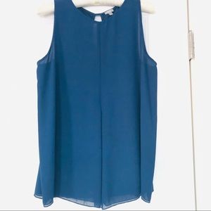 OVS Oviesse Italy Top Blue Chiffon Size S